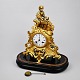 French gilded bronze / zinc mantel clock, 19th century. Decoration in the form of craftsman boy ...