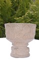 Michael 
Andersen & son 
Bornholm. 
Baptismal font 
of terra cotta 
inside with 
blue glaze, 
height ...