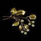 Chr. Rasmussen. 
14k Gold Brooch 
with Pearls. 
1950s.
Designed and 
crafted by Chr. 
Rasmussens ...