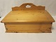 Box made of pine
The box is with a lid and a rear edge
Originally made for the purpose of storing the 
polishing clothes or some of the tools for the 
shoemaker
About 1900
In a good condition