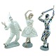 Bing & Grøndahl; Figurer, Pjerrot #2353, Harlekin #2354 & Columbine #2355 af 
porcelæn