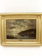 Prof. Carl Bille painting the coast of Frederikssund Norway