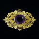 Vintage 18k 
Gold Brooch 
with faceted 
Amethyst.
3.4 x 4,9 cm. 
/ 1,34 x 1,93 
inches.
Weight 15,4 
...