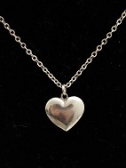 Silver necklace  with silver heart