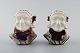 Michael Andersen Ceramics from Bornholm.
2 female heads, national costume.