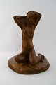 WILLIAM ZADIG (1884-1952) svensk kunstner.
Art deco nøgen kvindeskulptur i bruneret gips.