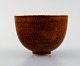 Saxbo stoneware vase in modern design, glaze in brown shades.
