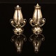 Georg Jensen: Blossom salt and pepper, sterlingsilver. Made 1933-44. #2b. H: 8cm