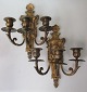 Pair of French 
wall 
chandelliers, 
in gold-plated 
bronze / brass, 
19th century. 
Classic style, 
...
