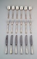 Cohr Old Danish silver cutlery for 6 p. A total of 18 p.