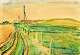 Gils, Hans 
Harald (1893 - 
1972) Denmark: 
Landscape. 
Watercolor. 
Signed. Harald 
Gils 40. 35 x 
49 ...