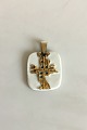 Royal 
Copenhagen Nils 
Thorsson 
Porcelain 
Pendant. 
Measures 3.5 / 
1 3/8 in. x 3 
cm / 1 7/64 in.