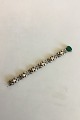 Georg Jensen 
Sterling Silver 
Bracelet with 
Green Stone No 
13. Measures18 
cm / 7 3/32 in. 
Weighs ...