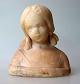 Unknown artist 
(20th C) .Bust 
of a little 
girl with 
braids, 
ca.1900. White 
alabaster. 
Height: ...