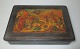 Russian lacquer 
box, 1934. 
Hand-painted 
with King 
Bezendey and 
Snegyzochka. 
Decorated by J. 
...