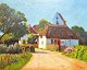 Broge, Broge 
(1870 - 1955) 
Denmark. Motif 
from Lindelse, 
Langeland. Oil 
on canvas. Sign 
.: Alf. ...