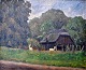 Strøm, Niels 
(20th C) Scene 
from Dyrehaven. 
Signed. Oil on 
canvas. 39 x 49 
cm.