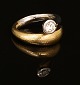 Ole Lynggaard: Ring, 14ct gold, with diamond. Ringsize: 48,5