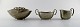 Just Andersen art deco, creamer/sugar set and bowl with hank in pewter.