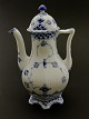 Royal 
Copenhagen blue 
fluted full 
lace coffee jug 
1/1202 1st. No. 
337549