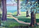Jensen, Victor 
Einar Johannes 
(1891 - 1950) 
Denmark: 
Landscape. 
Signed: Victor 
Jensen. 37 x 50 
...