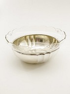 A Dragsted 830 silver fruit bowl with glass insert