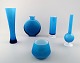 Collection of 
Swedish art 
glass, 5 
turquoise vases 
in modern 
design.
In perfect ...