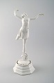 Art Deco Rosenthal blanc de chine porcelain figure of ballerina on base.