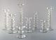 8 Iittala Festiva candlesticks, Design: Timo Sarpaneva.
