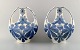 A pair of faience vases, Art Nouveau. Design by Alf Wallander for Rörstrand. 
Early 1900s. Decorated with flowers.