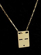 Herman Siersbl 14 karat gold necklace with ID pendant sold