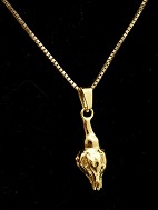 Gold plated sterling silver necklace  and Flora Danica pendant sold