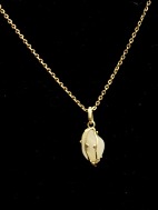 14ct gold chain necklace and pendants with mother of pearl sold