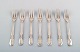 Danish silver (830), 7 cake forks.
