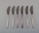 Georg Jensen Sterling Silver Cypress 6 Dinner Knifes.
