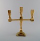 Three-armed candlestick in brass.
Scandinavian design.