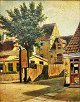 Frands Frandsen 
(1885-
1979): Motif from 
Liflandsgade. 
Copenhagen. Oil 
on plate. Sign 
.: Fr. ...