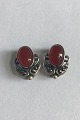 Georg Jensen Sterling Silver Year 2005 Earclips with Carnelian