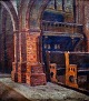 Hagedorn-Olsen, 
Thorvald (1902 
- 1996) 
Denmark: Church 
interior. Oil 
on canvas. 
Signed: Th. H. 
...