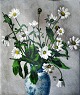Korlind, Einar 
Nielsen (1884 - 
1975) Denmark. 
Flower 
arrangement. 
Oil on 
cardboard. 
Signed: ...