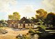 Georg Emil 
Libert's Style 
(1880-1908): A 
little boy is 
playing in an 
old farm by a 
lake while ...