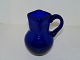 German Large dark blue glass creamer with square 
top from 1890-1910