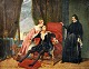 Borrel, Anna 
Rimbault (19th 
century) 
Historic scene 
with three 
people. Oil on 
canvas. 82 x 
112 ...