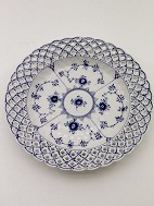 Royal Copenhagen blue fluted full lace flat plate with pierced edge 1098 sold
