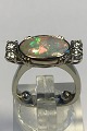 Georg Jensen 18 ct Whitegold Ring Opal and Brilliant