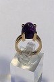 Georg Jensen 18 
ct gold Ring 
with Amethyst  
Ringsize 49/US 
5 Weight 7.2 
gr/0.25 oz 
Hallmarked  
GJ&W