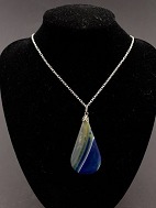 Sterling silver necklace with polished pendant