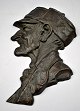 Danish artist (20th century): Portrait. Bronze. Signed: Ernst El Pedersen, 1933. 42 x 26 ...