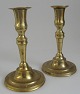 Danish empire 
candlesticks in 
brass, Lassen 
type, around 
1815. Round 
foot profilled 
stemm. ...
