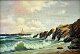 Johan Neumann 
(1860 - 1940) 
Denmark: Ships 
by rocky 
coastline.
Oil on canvas. 
Signed: Joh. 
...